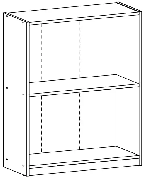 Furinno 22131 2 Tier Open Shelf Bookcase