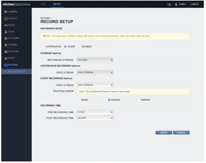 Optional & Advanced Settings
