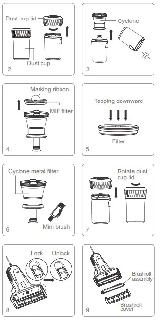 JIMMY WB73 Anti Mite Vacuum Cleaner - machine