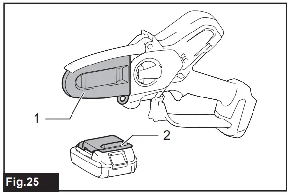 makita DUC101SF01 Cordless Pruning Saw - Carrying tool