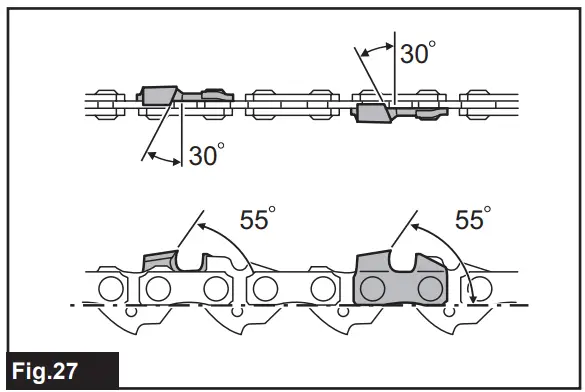 makita DUC101SF01 Cordless Pruning Saw - Chain blade