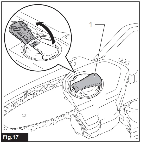 makita DUC101SF01 Cordless Pruning Saw - chain