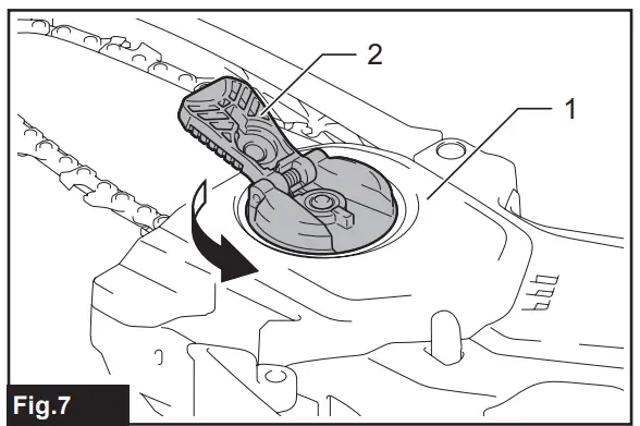 makita DUC101SF01 Cordless Pruning Saw - counterclockwise