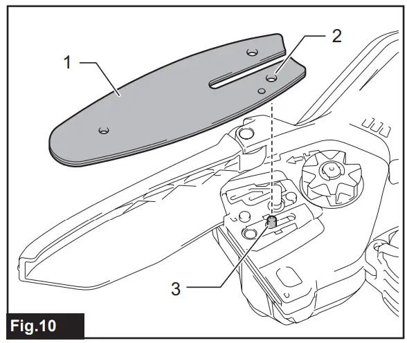 makita DUC101SF01 Cordless Pruning Saw - hole