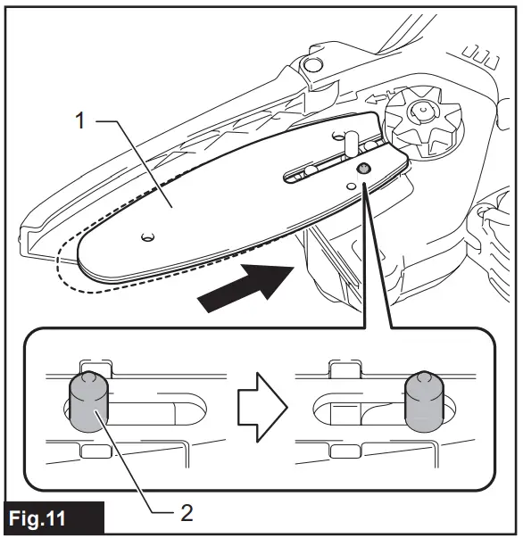 makita DUC101SF01 Cordless Pruning Saw - pin