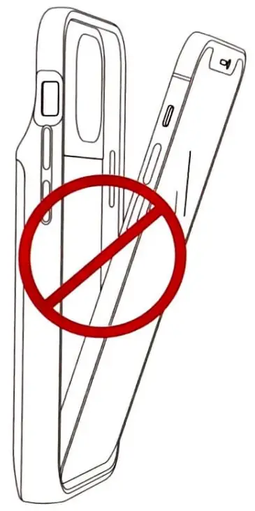 Fonu iPhone XS Case with Power Bank - Warning