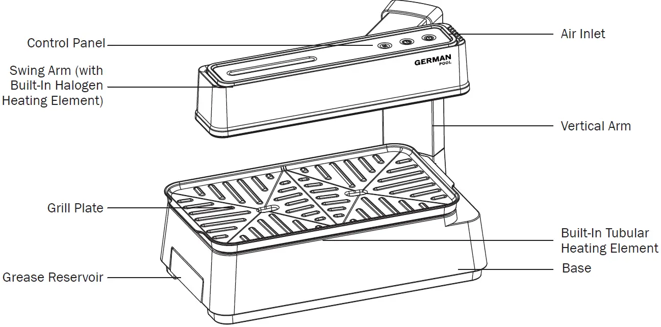 GERMAN POOL KQB-39L Mini Korean Barbecue 01