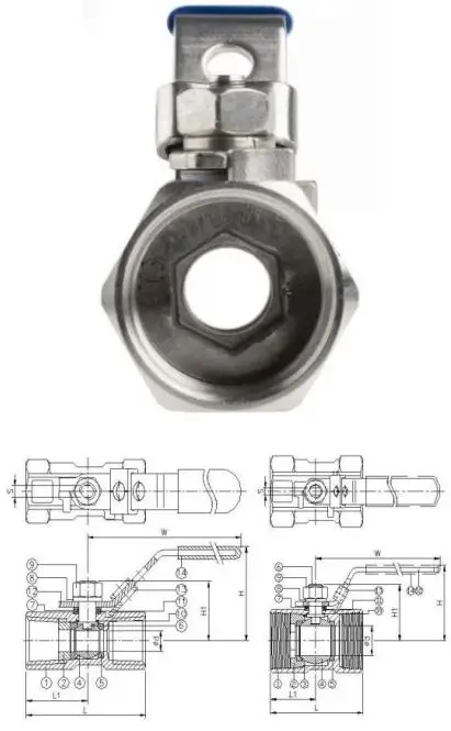 RS PRO 499-2818 Stainless Steel High Pressure Ball Valve-FIG3