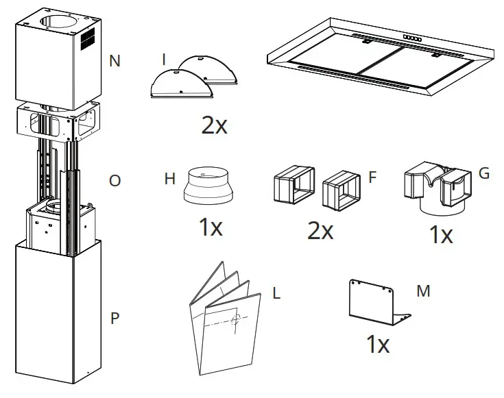 IKEA SVÄVANDE Ceiling Mounted Extractor Hood - Product Overview 1
