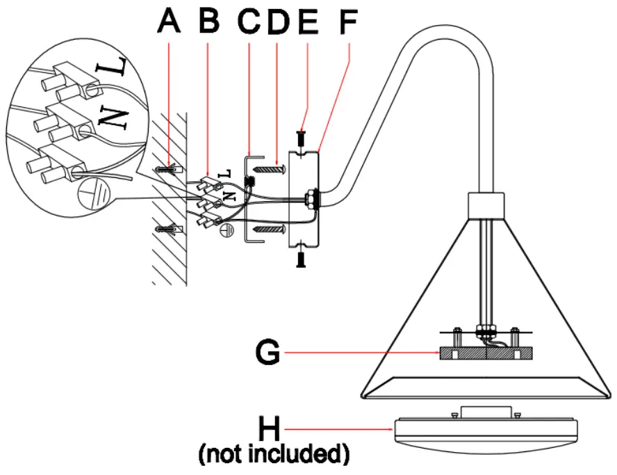 Lucci 309200 Sienna 1 Light Wall Bracket - fig 1