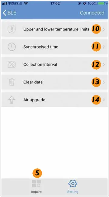Scigiene MA0264 Beacon Temperature Bluetooth Datalogger - Changing Parameters