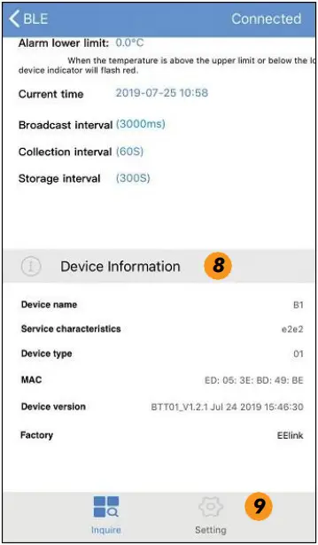 Scigiene MA0264 Beacon Temperature Bluetooth Datalogger - Device list 3