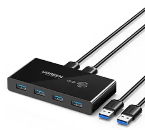 UGREEN 30768 4-Port USB 2.0 Switch Box US216