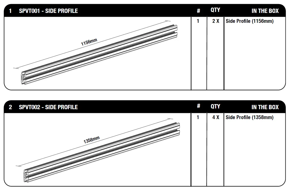 FRONT RUNNER KVRP009T Slimpro Van Rack Kit 3