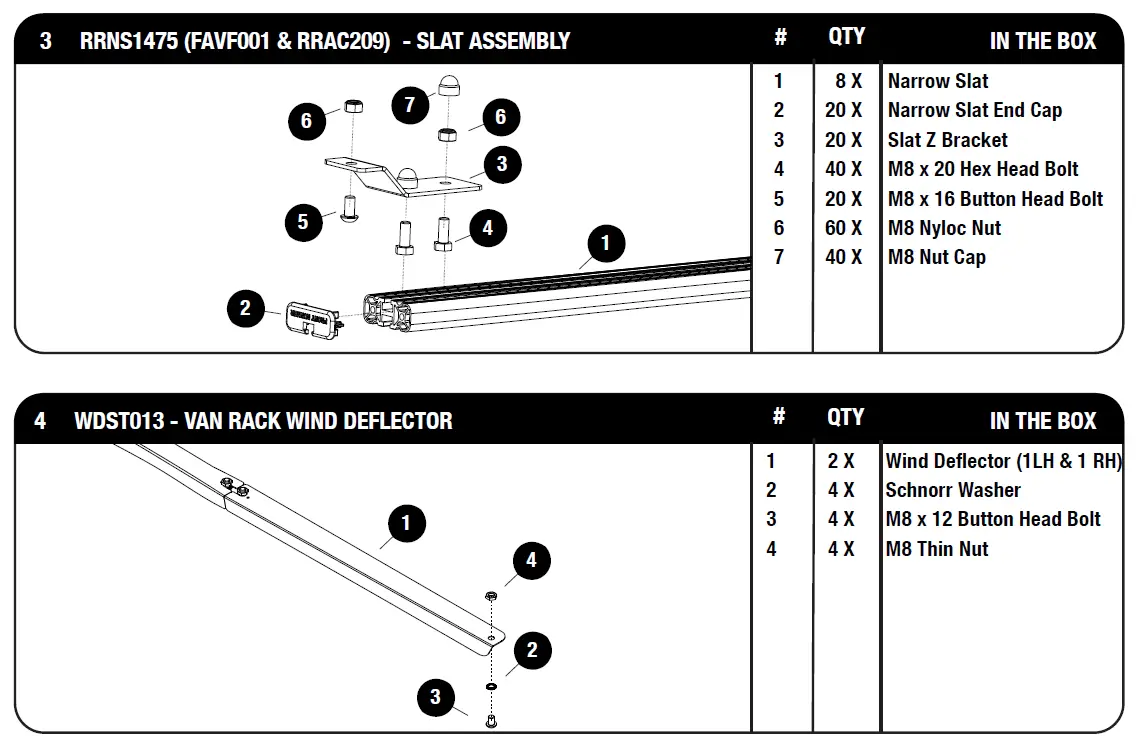FRONT RUNNER KVRP009T Slimpro Van Rack Kit 4
