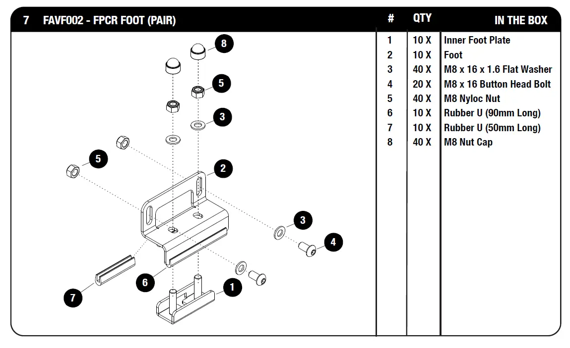 FRONT RUNNER KVRP009T Slimpro Van Rack Kit 6