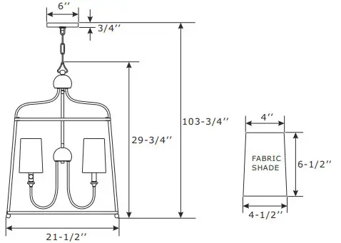 CRYSTORAMA 2244-BF_NOSHADE Four Light Chandelier Sylvan - Bottom