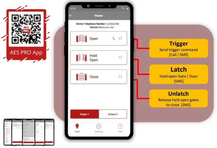 AES Global MULTI LITE IBPK US MultiCOM Lite 4G Multi Resident GSM Intercom -Qr 2