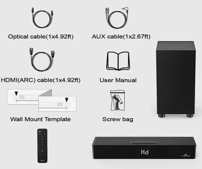 LARKSOUND-ZS5DB-Soundbar-with-Subwoofer-fig-3