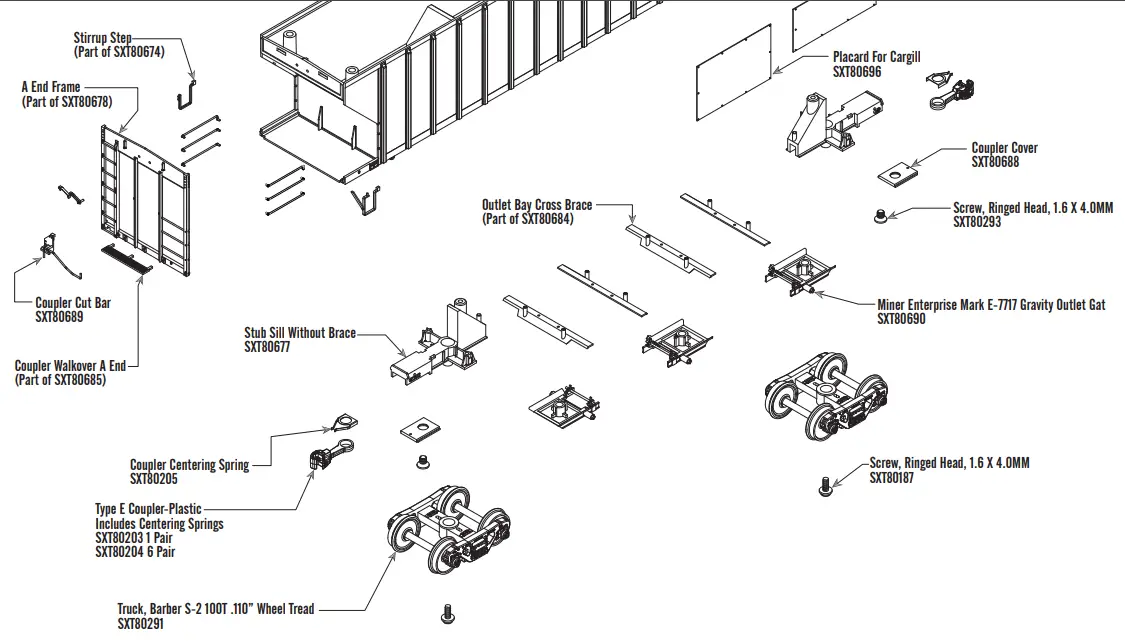 SCALE TRAINS Operator HO Scale P-S 4785 Covered Hopper Train - fig 2