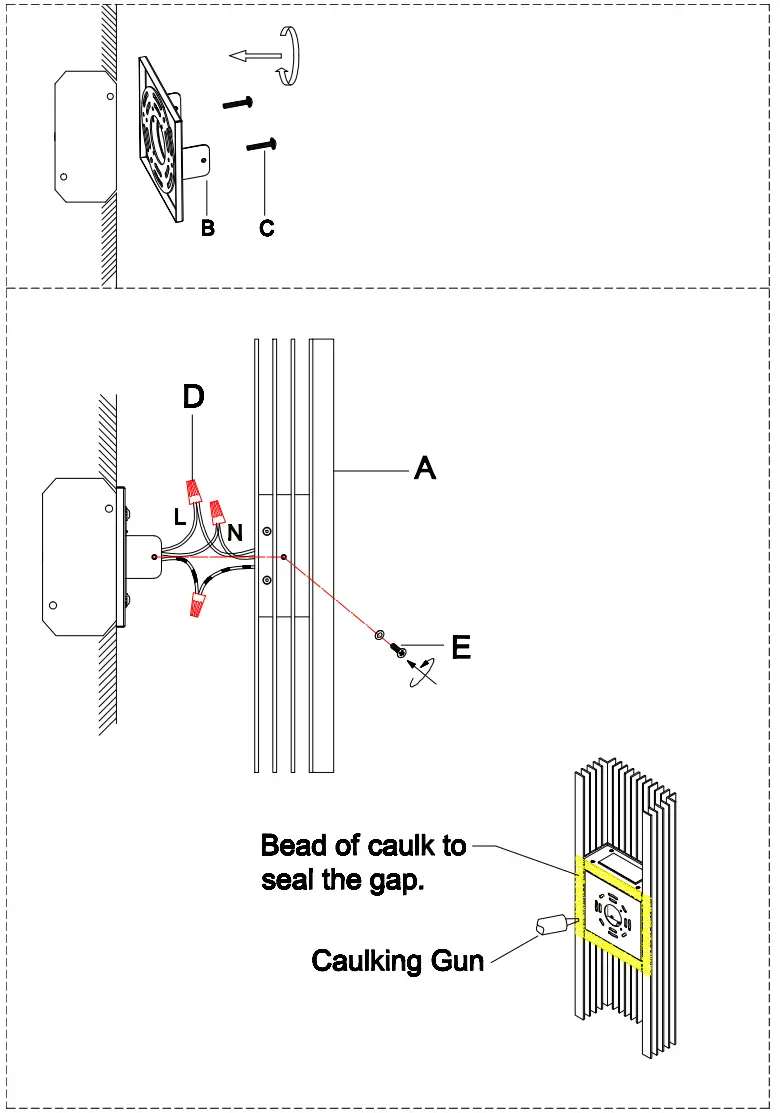 ET2 Contemporary Lighting E30117 Rampart Large Outdoor LED Sconce - fig 2