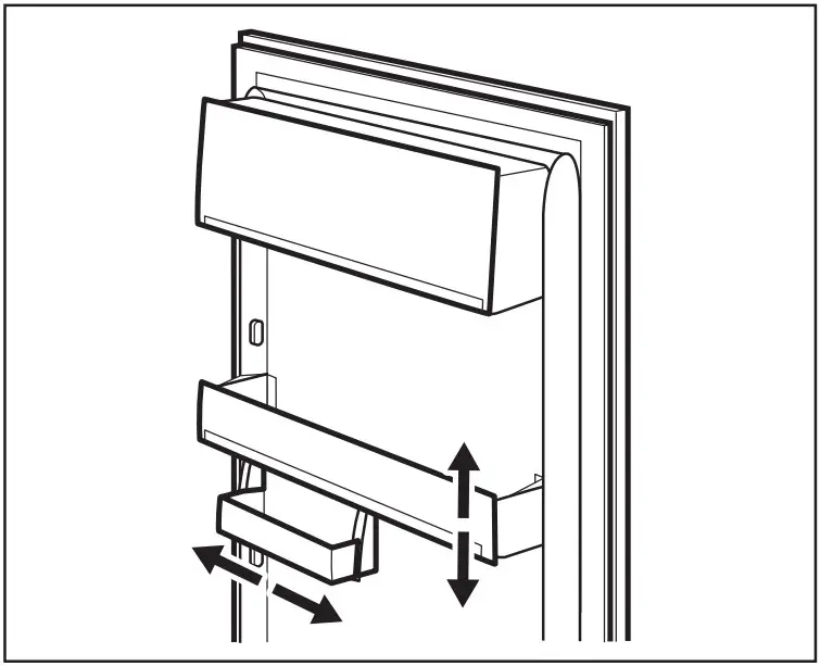 Positioning the door shelves