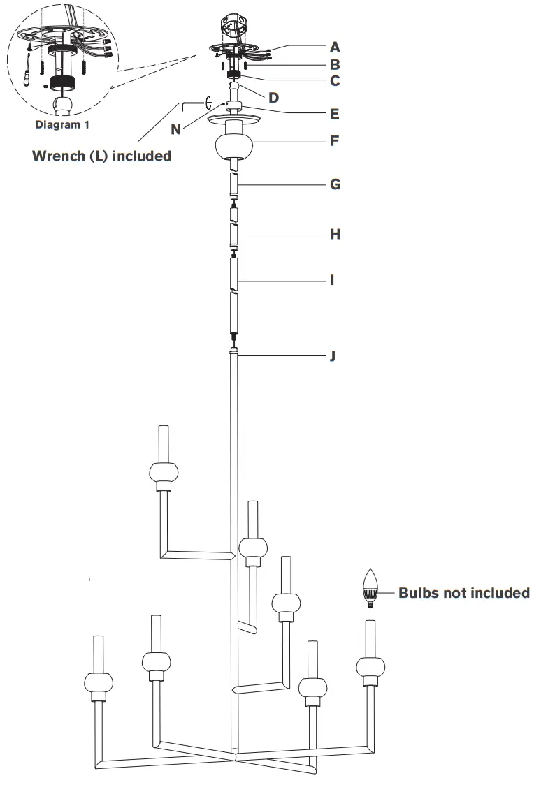 VISUAL COMFORT PCD5100PN L Paloma Contreras Comtesse LED Offset Chandelier