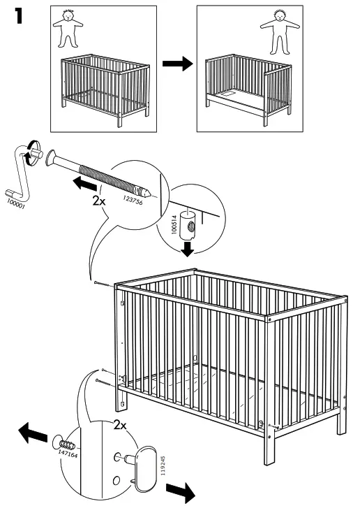 IKEA AA-1989121-4 GULLIVER Cot White - Figure13