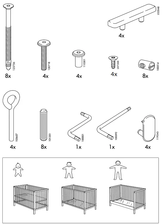 IKEA AA-1989121-4 GULLIVER Cot White - Figure2