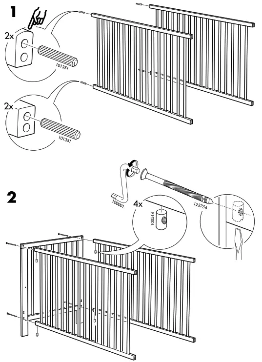 IKEA AA-1989121-4 GULLIVER Cot White - Figure3