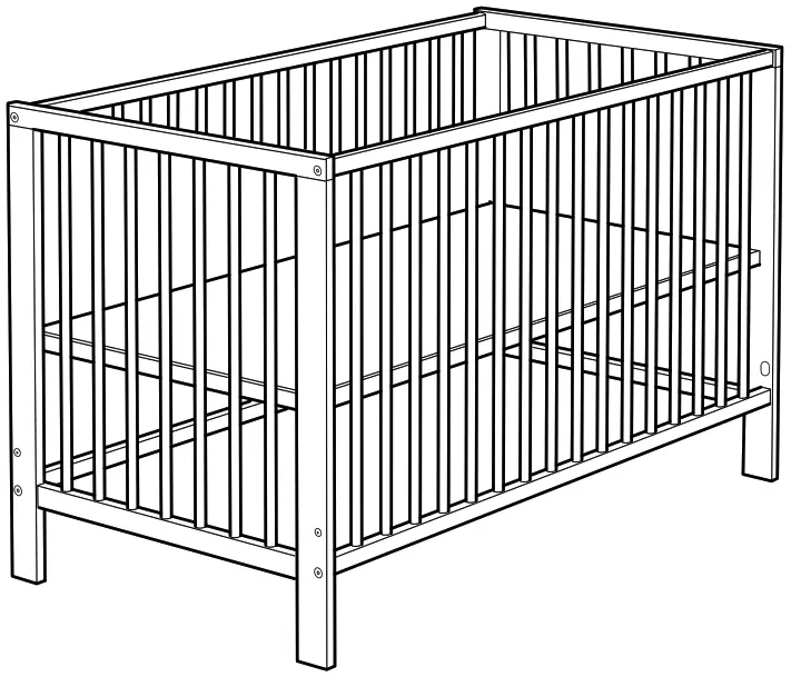 IKEA AA-1989121-4 GULLIVER Cot White