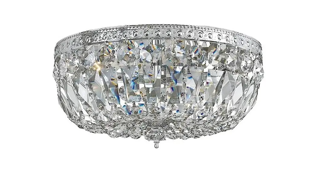 Crystorama 716-ch-cl-saq Three Light Ceiling Mount Instruction Manual