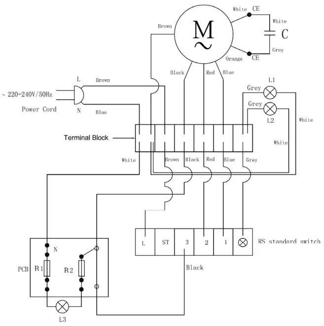 Westinghouse WRG950CGS Rangehood - DIAGRAM