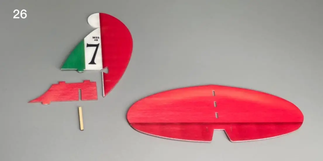 Macchi M 33 Micro Scale 4CH 400mm RC Airplane Kit - Tail parts