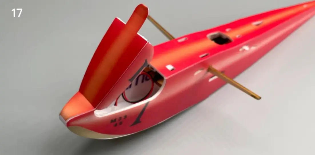 Macchi M 33 Micro Scale 4CH 400mm RC Airplane Kit - position of the hatch cover