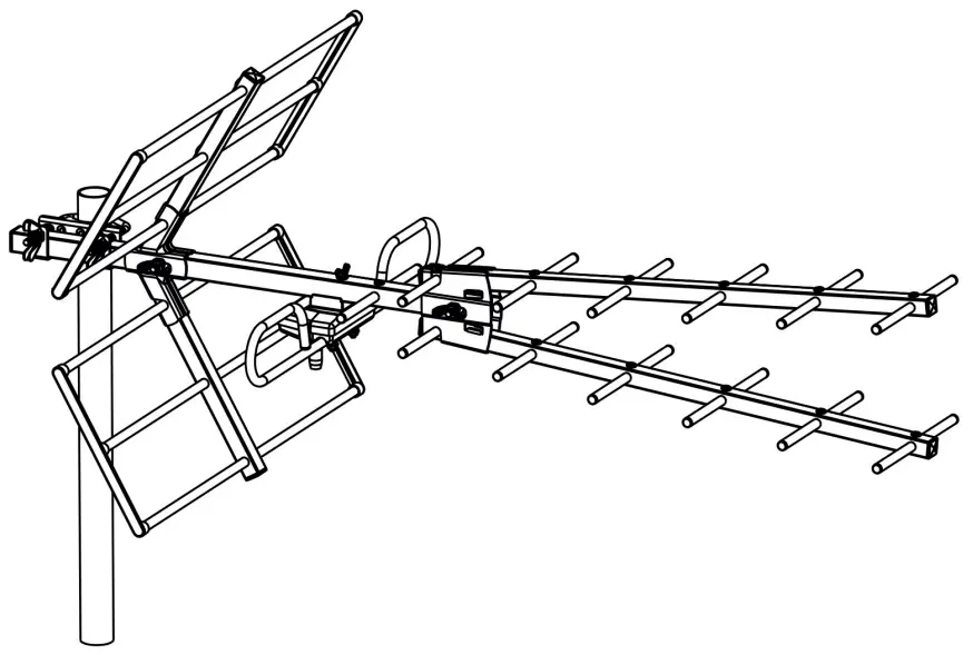 ZODIAC ZTL-39495G Outdoor DTT Antenna UHF 15 Elements