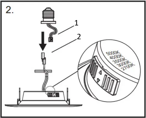 LEDone LOC-56RDL-9WMCCT Recessed Down Light A2