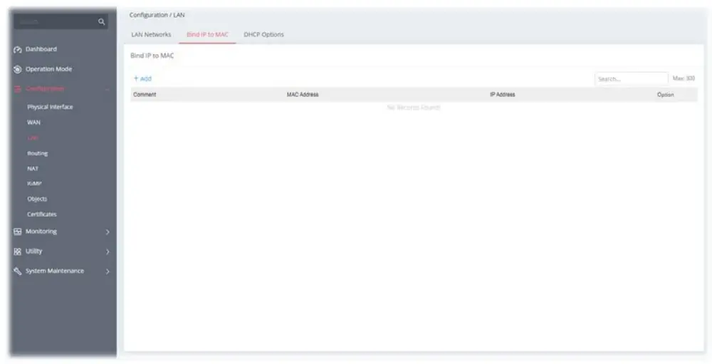 DrayTek Vigor 167 VDSL2 35b and ADSL2+ Modem - Bind IP to MAC