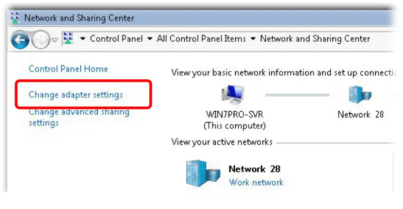 DrayTek Vigor 167 VDSL2 35b and ADSL2+ Modem -Change adapter settings