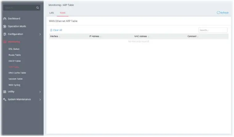 DrayTek Vigor 167 VDSL2 35b and ADSL2+ Modem - Click Refresh