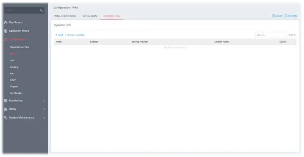 DrayTek Vigor 167 VDSL2 35b and ADSL2+ Modem - Dynamic DNS
