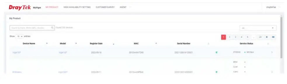 DrayTek Vigor 167 VDSL2 35b and ADSL2+ Modem - MY PRODUCT