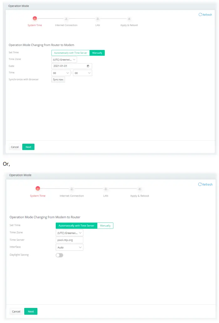 DrayTek Vigor 167 VDSL2 35b and ADSL2+ Modem - Modem Mode 1