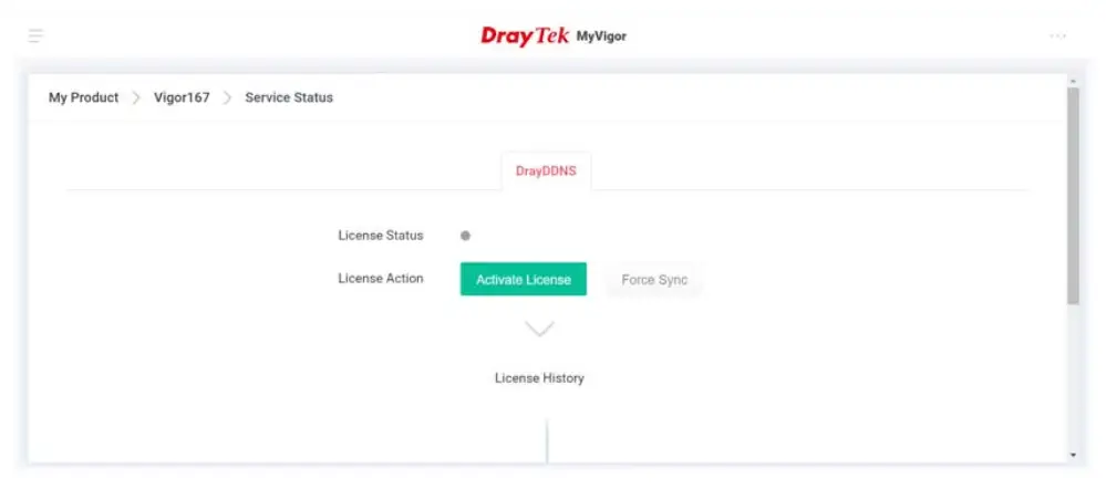 DrayTek Vigor 167 VDSL2 35b and ADSL2+ Modem - Services to access MyVigor