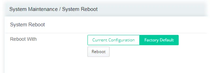 DrayTek Vigor 167 VDSL2 35b and ADSL2+ Modem - Software Reset