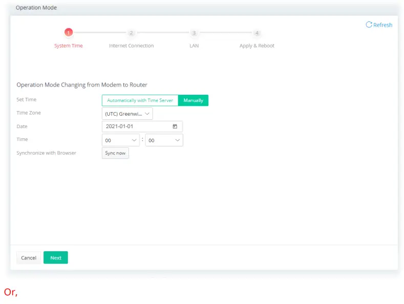 DrayTek Vigor 167 VDSL2 35b and ADSL2+ Modem - System Time