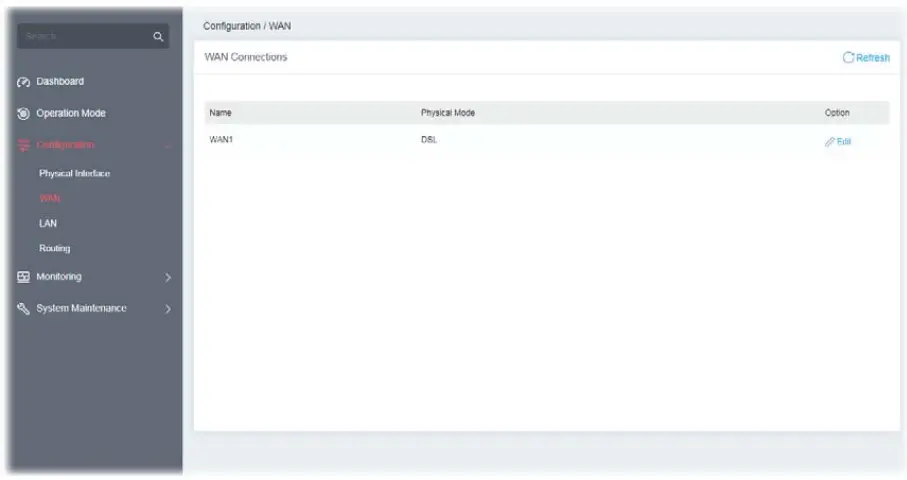 DrayTek Vigor 167 VDSL2 35b and ADSL2+ Modem - WAN