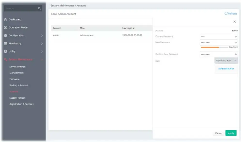 DrayTek Vigor 167 VDSL2 35b and ADSL2+ Modem - administration