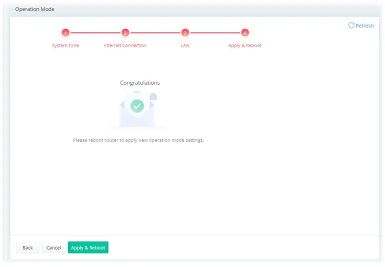 DrayTek Vigor 167 VDSL2 35b and ADSL2+ Modem - click Apply