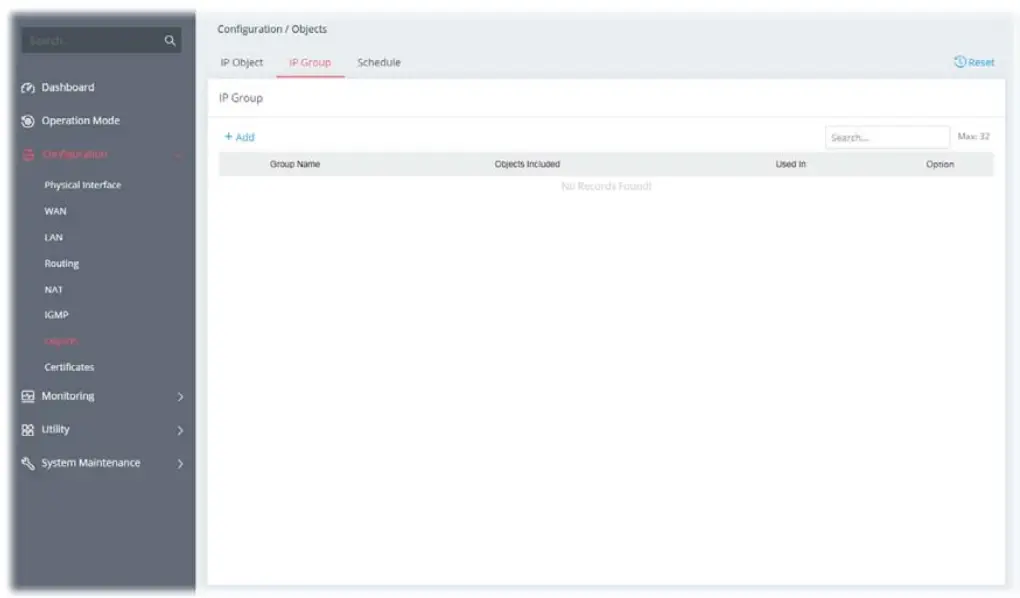 DrayTek Vigor 167 VDSL2 35b and ADSL2+ Modem - into an IP Group